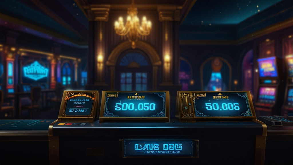 Dark casino screen showing a bonus code field and glowing promo banner