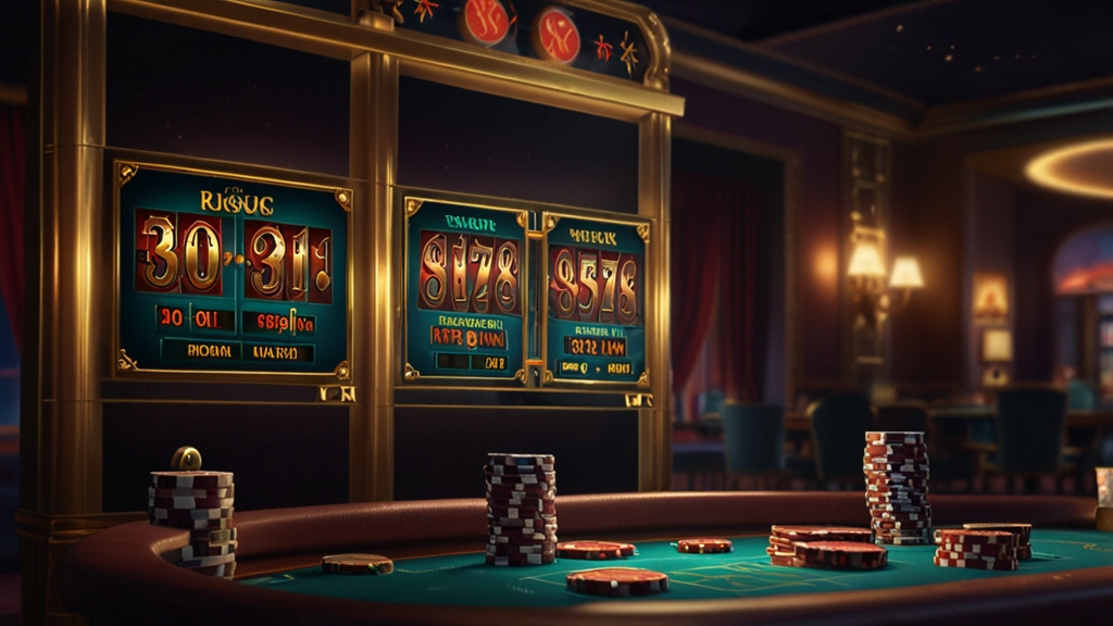 Bonus terms board with wagering meter, withdrawal cap icons, and a promo wallet