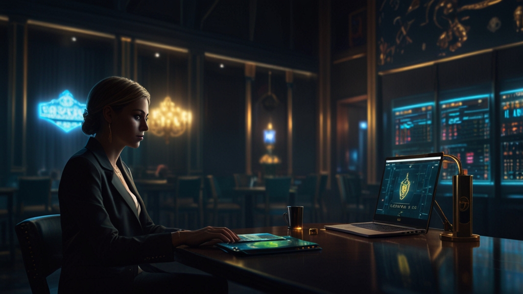 Player viewing a secure Nightluck login screen on a laptop