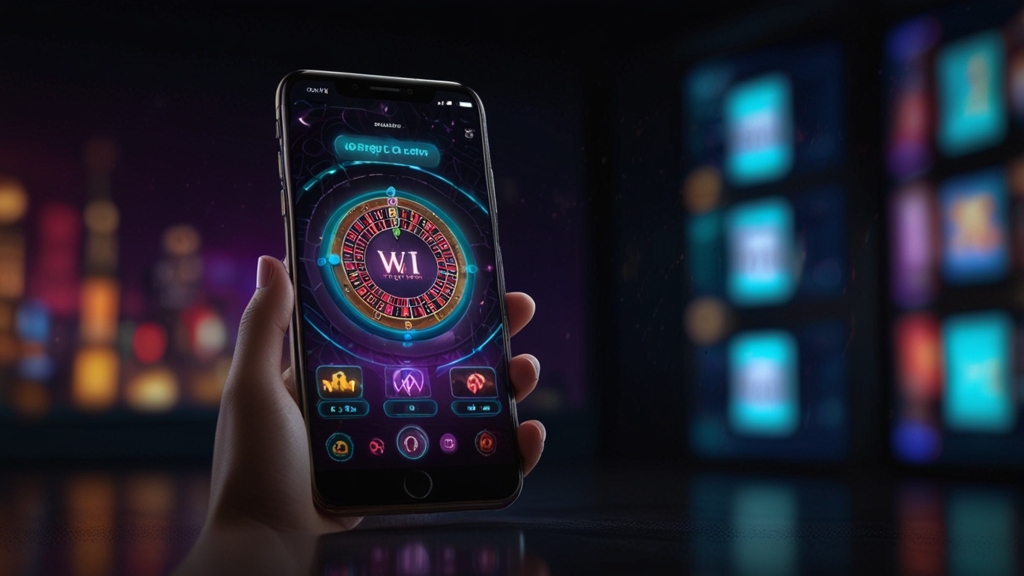 Smartphone switching network settings next to a casino login screen